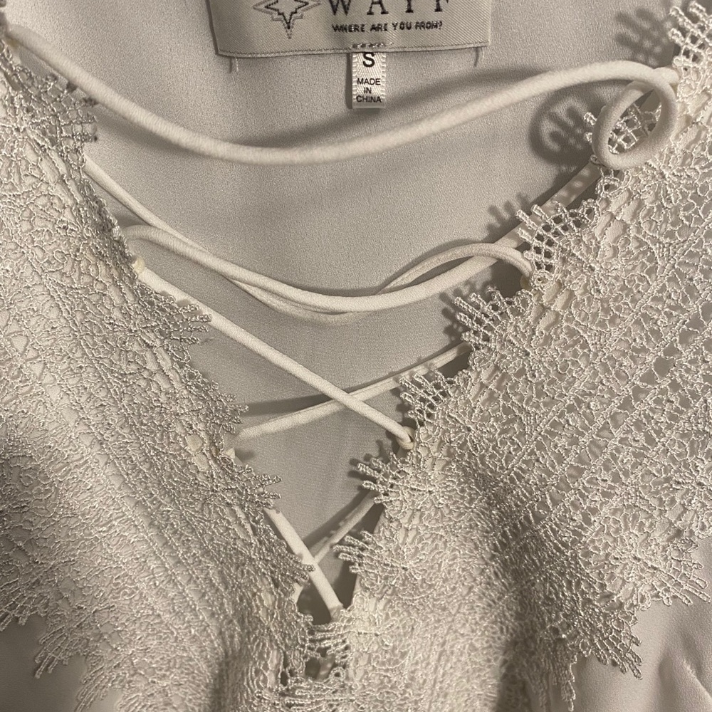 White WAYF tank top